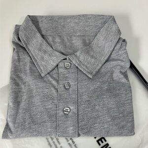 Built Different Tall Heather Grey Short Sleeve Polo XL Tall New